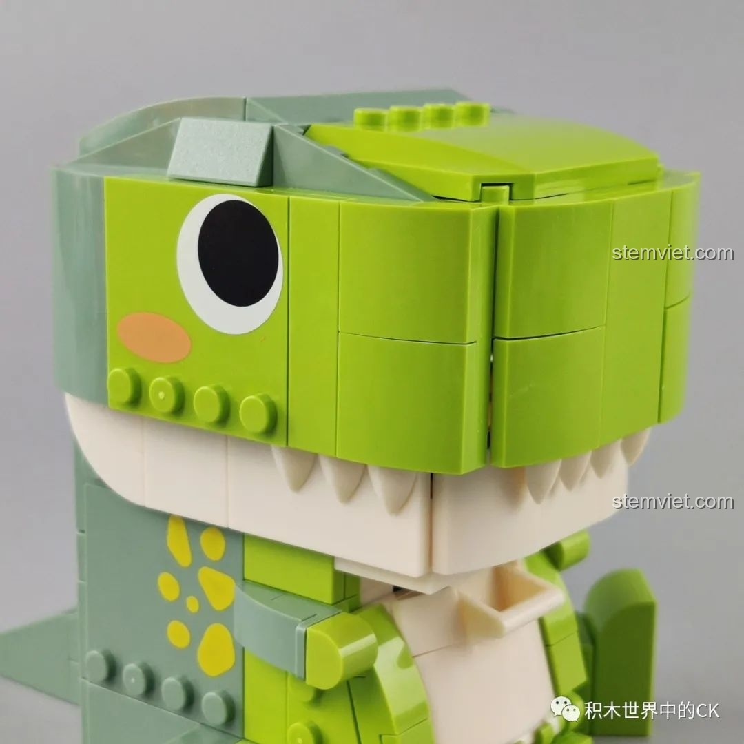 Cận cảnh khuôn mặt khủng long bạo chúa tham ăn JAKI Fun Desk