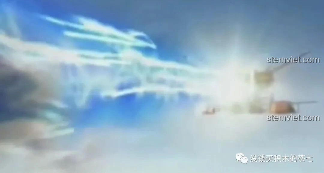 Cận cảnh khẩu súng đi kèm minifigure trong bộ lắp ráp SEMBO 108776 Căn cứ Phượng Hoàng Sào Ultraman.