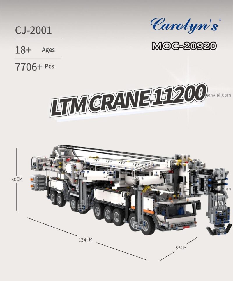 Đồ chơi mô hình Cần cẩu Liebherr LTM 11200 kích thước lớn, đồ chơi xây dựng kỹ thuật cao cấp cho người lớn, đáng tiền