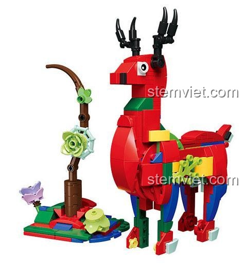 CAYI 2016 Mô hình động vật, bộ đồ chơi CAYI 016, mô hình hươu lắp ráp cho bé 6 tuổi, chất lượng cao