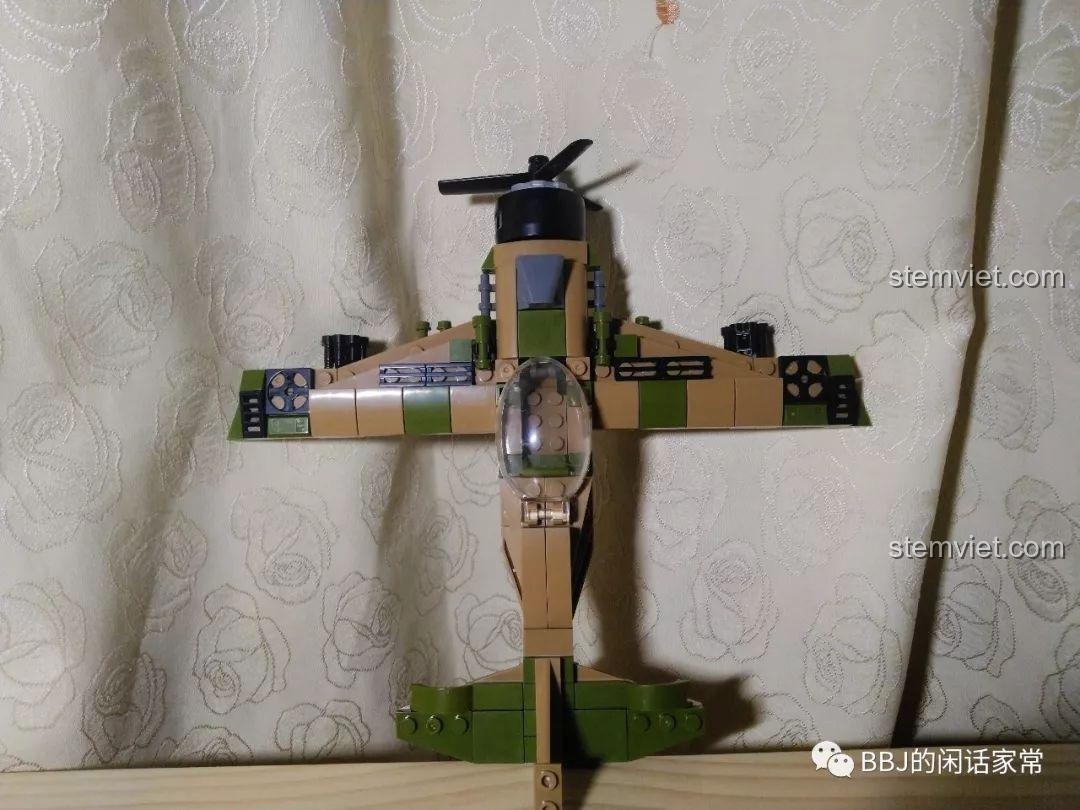 Mô hình CAYI 2205 Máy bay tiêm kích một động cơ nhìn từ trên cao xuống.