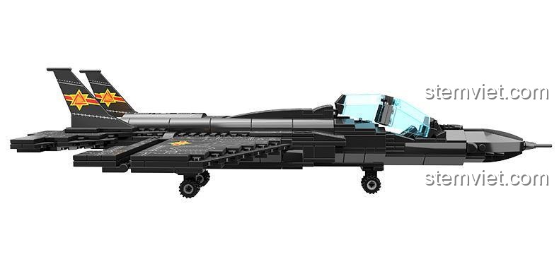 Mô hình máy bay chiến đấu tàng hình J-31 Gyrfalcon CAYI 2265, 2265 Máy bay chiến đấu Gyrfalcon, bộ lắp ghép CAYI2265, đồ chơi lắp ráp cho bé trai 6 tuổi