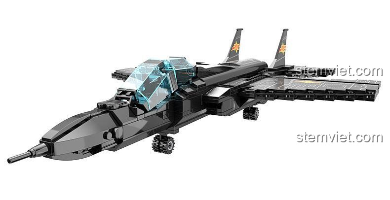 Mô hình máy bay chiến đấu tàng hình J-31 Gyrfalcon CAYI 2265, đồ chơi lắp ráp 265, đồ chơi mô hình CAYI Máy bay chiến đấu tàng hình J-31, cho bé trai 6 tuổi