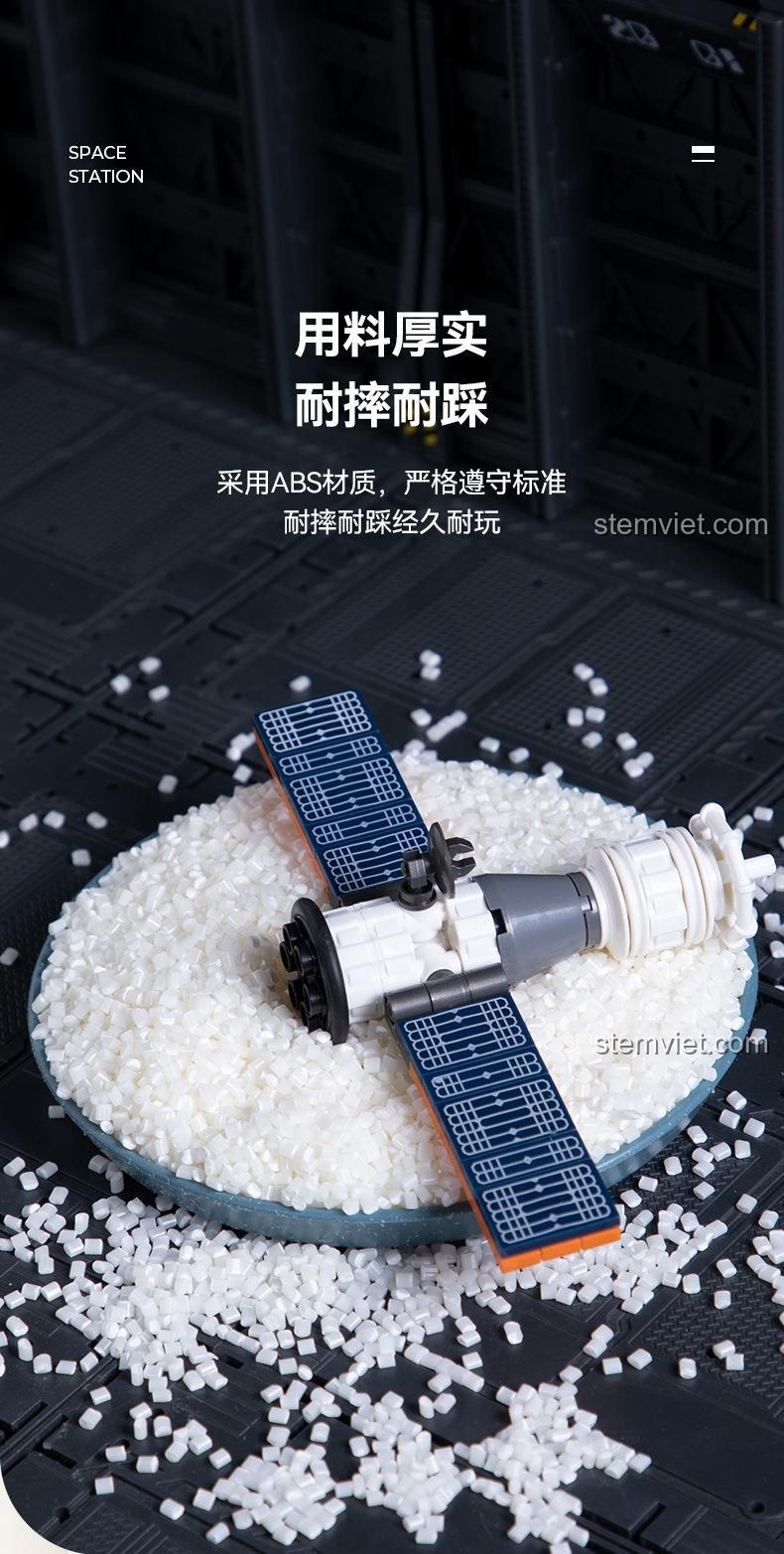 Chất liệu nhựa ABS cao cấp, dày dặn và chống mài mòn của đồ chơi lắp ráp CAYI, an toàn cho trẻ em.