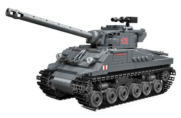 Bộ lắp ráp Xe tăng Sherman M4 Firefly CAYI 6849, đồ chơi mô hình quân sự cho con trai 8 tuổi, giá tốt.