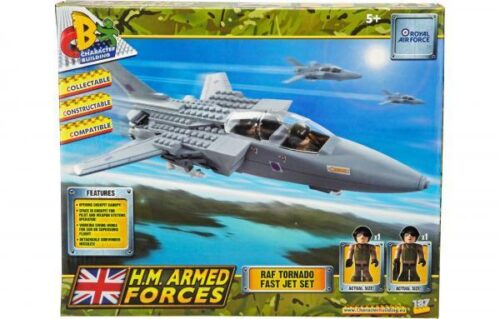 Bộ lắp ráp máy bay chiến đấu Raf Tornado Character Building 04032, đồ chơi mô hình cho bé trai 5 tuổi, bộ xếp hình 04032 có 2 phi công, cánh điều chỉnh linh hoạt, tên lửa tháo rời, giá tốt.