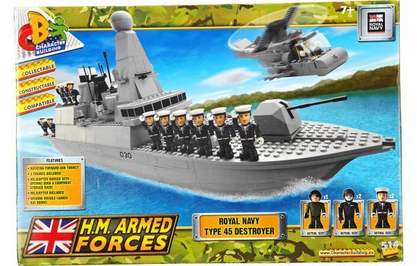 Hộp bộ lắp ráp Tàu khu trục Type 45 Character Building 04034. Đồ chơi mô hình tàu chiến cho bé trai 7 tuổi, giá rẻ.