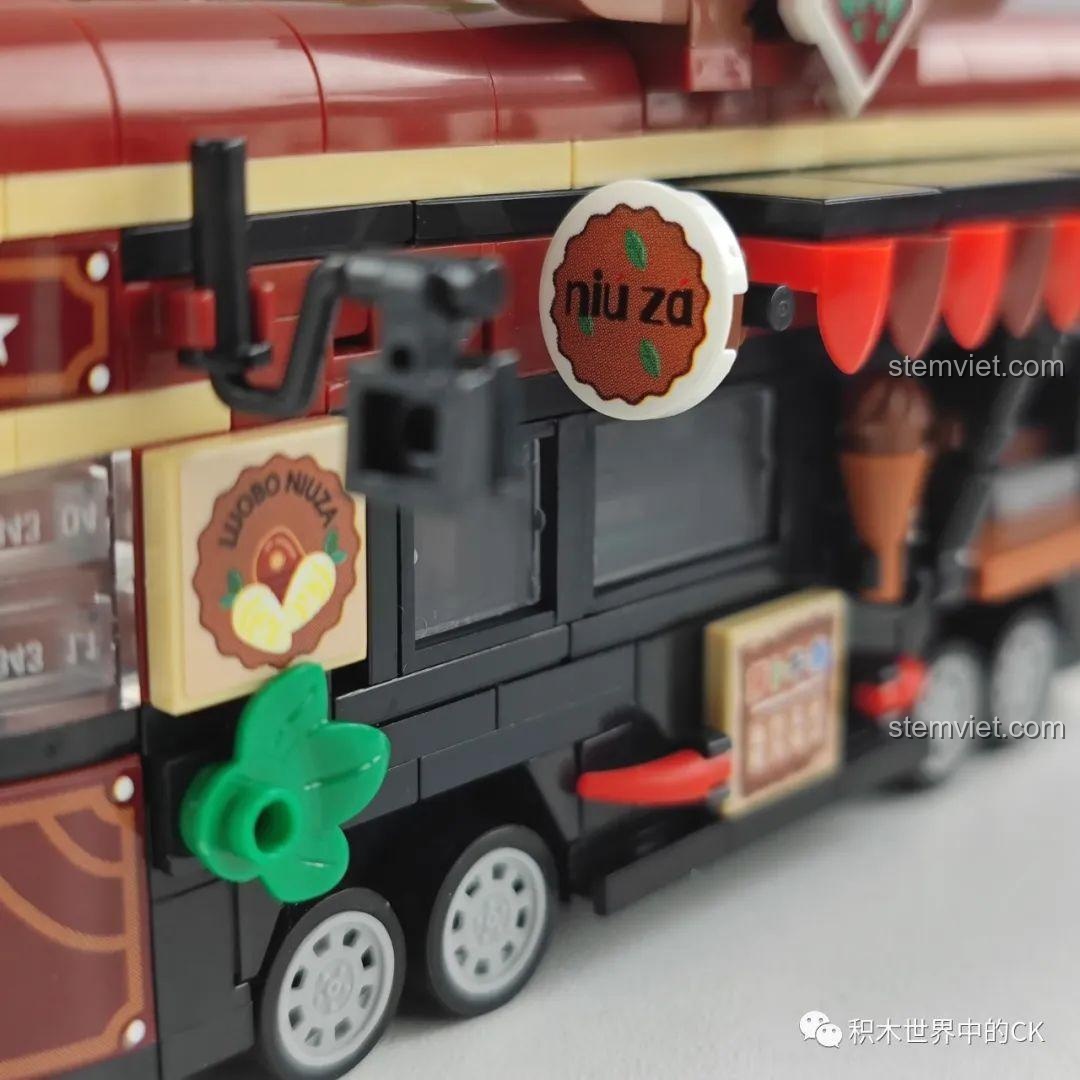 Chi tiết khu vực bán hàng của mô hình Zhe Gao Xe Lòng Bò Đường Phố 01003