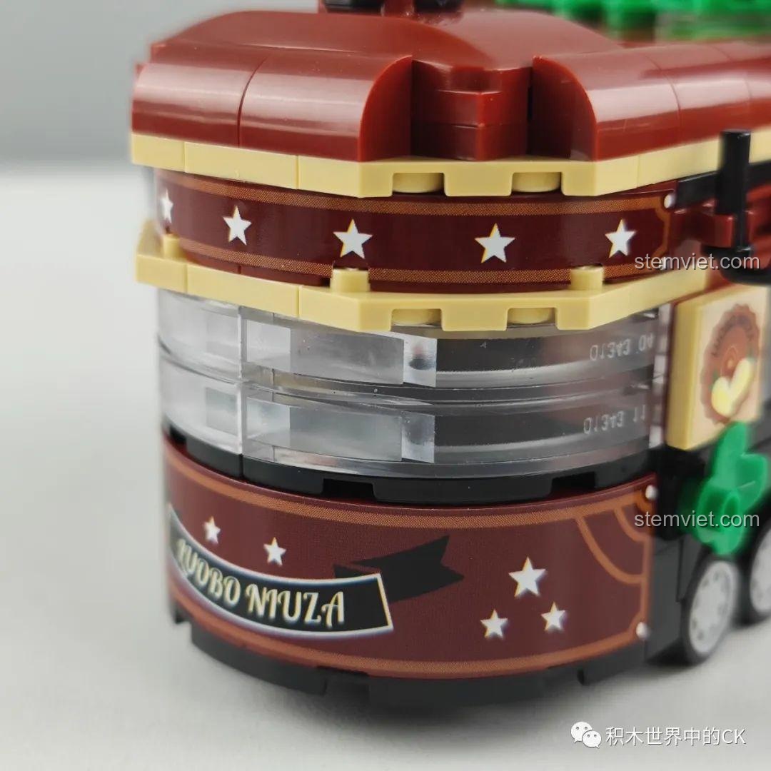 Chi tiết biển hiệu bên hông mô hình Zhe Gao Xe Lòng Bò Đường Phố 01003