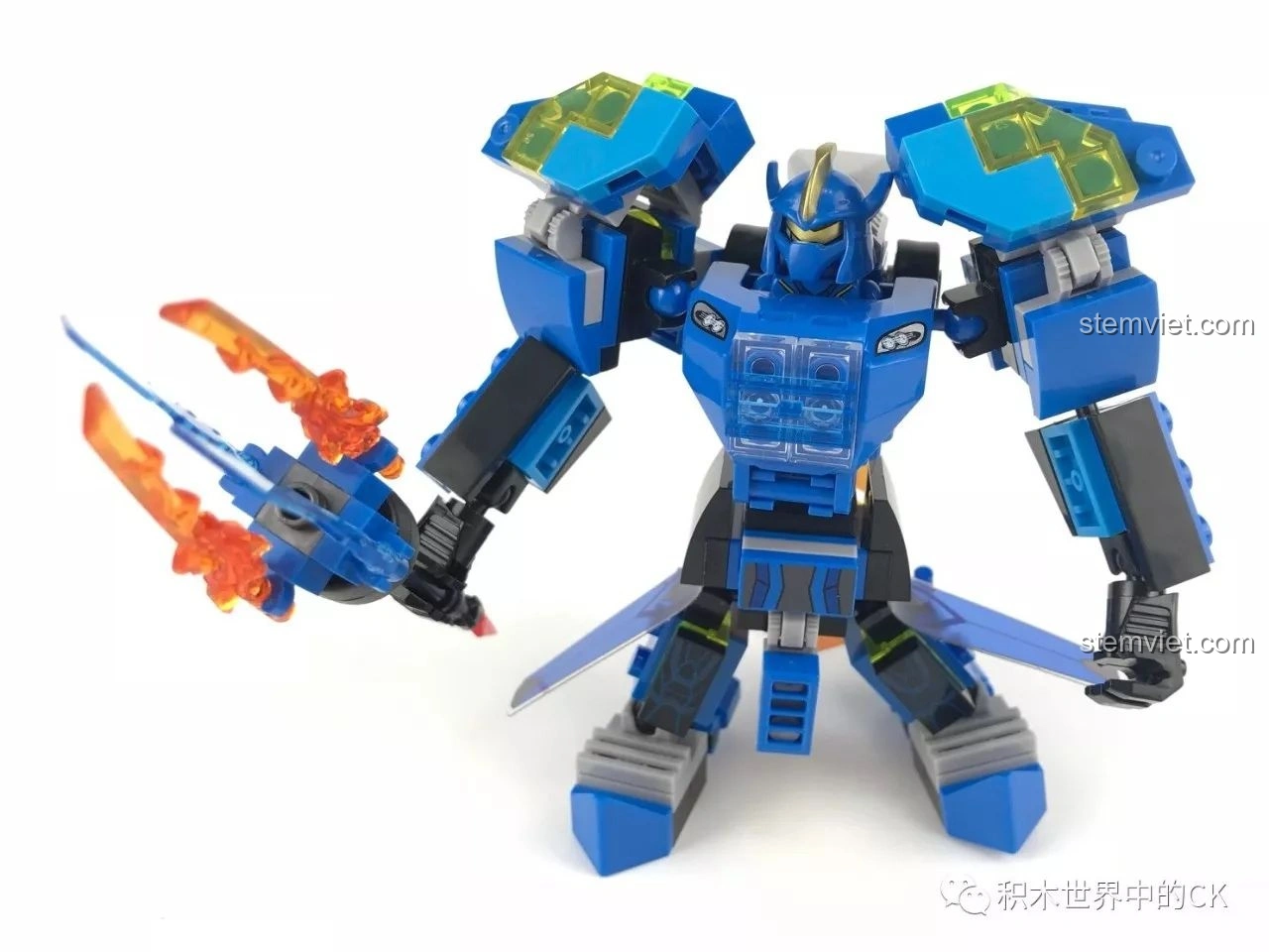 Các túi chi tiết và sách hướng dẫn của bộ lắp ráp Mô hình Mecha Lữ Bố SEMBO 11861, sẵn sàng để lắp ráp.