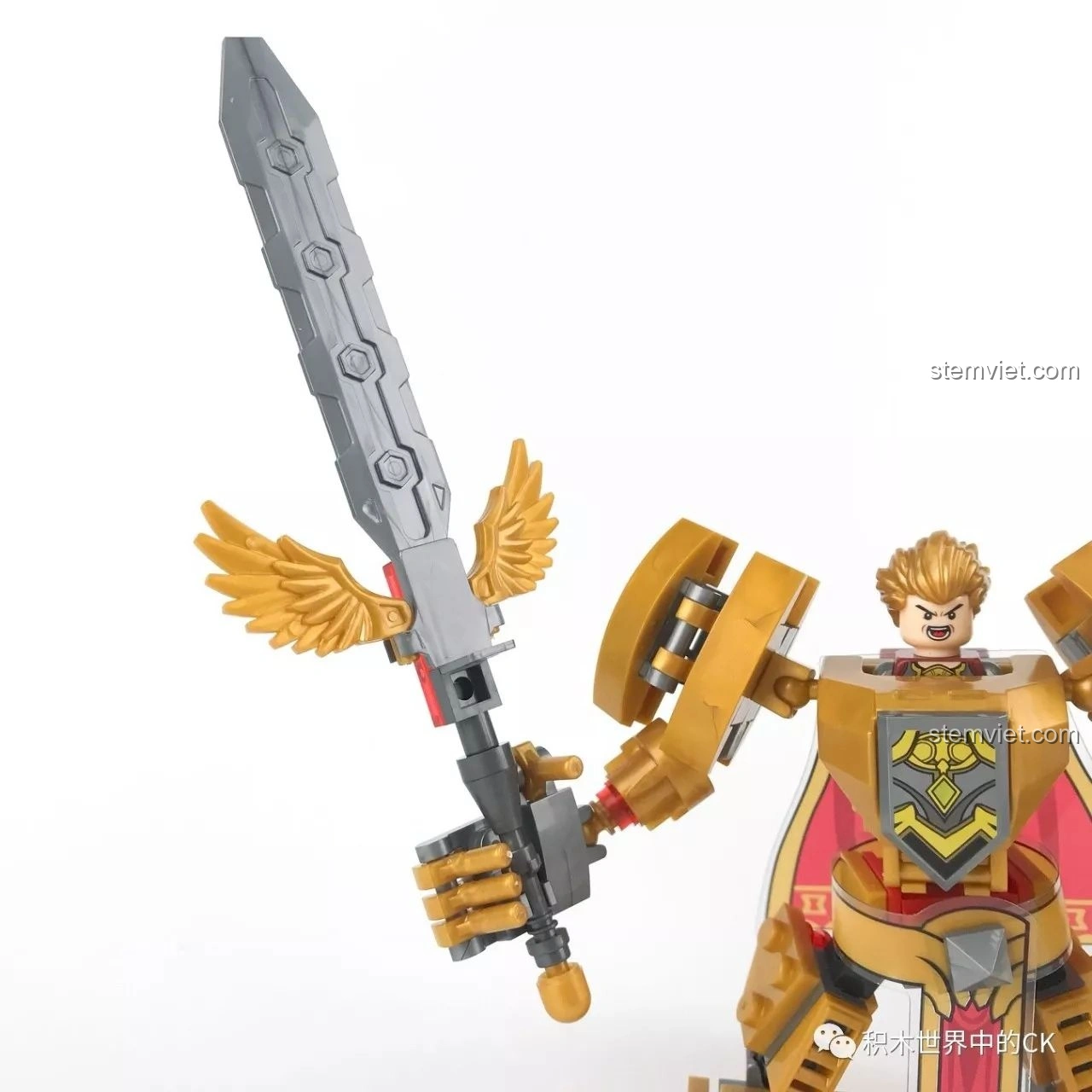 Các túi chi tiết và sách hướng dẫn của bộ lắp ráp Mô hình Mecha Triệu Vân SEMBO 11860, sẵn sàng để lắp ráp.