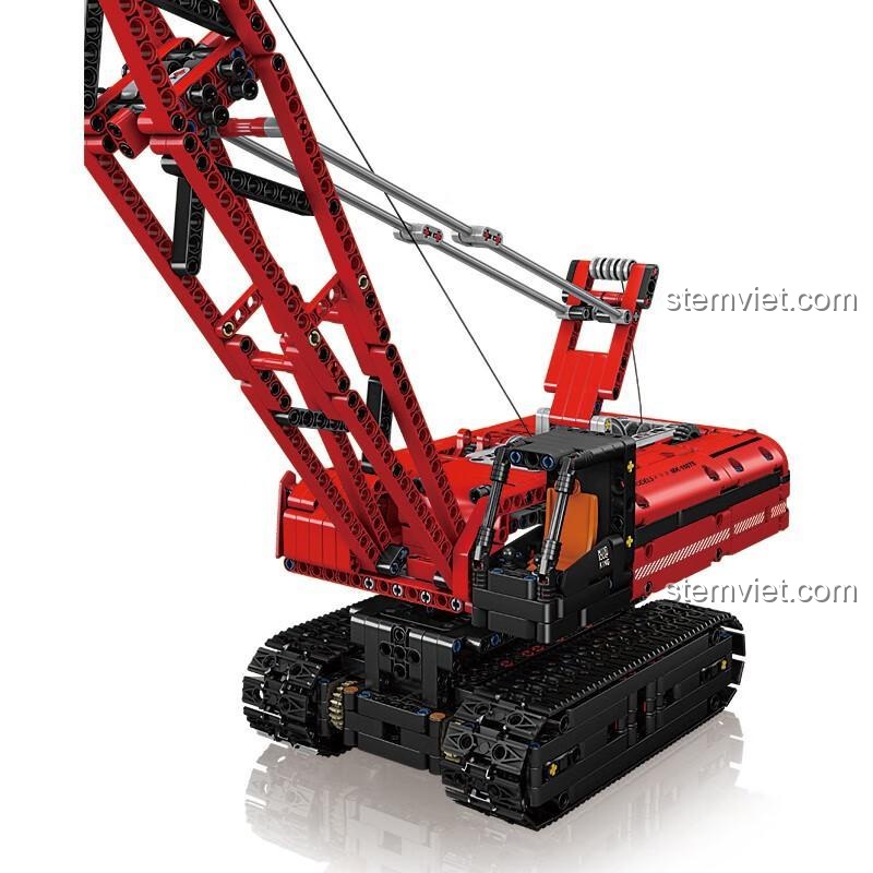 Hộp sản phẩm đồ chơi mô hình Mould King 15070 Cần Cẩu Bánh Xích, hiển thị rõ số chi tiết 1292 và tính năng điều khiển từ xa.