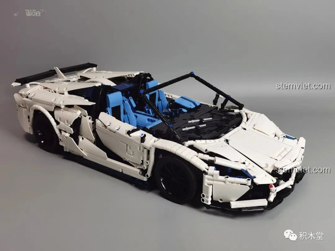 Chi tiết cản trước của mô hình Feifan F10002 Lamborghini Aventador SVJ Roadster, với thiết kế 'môi trề'.