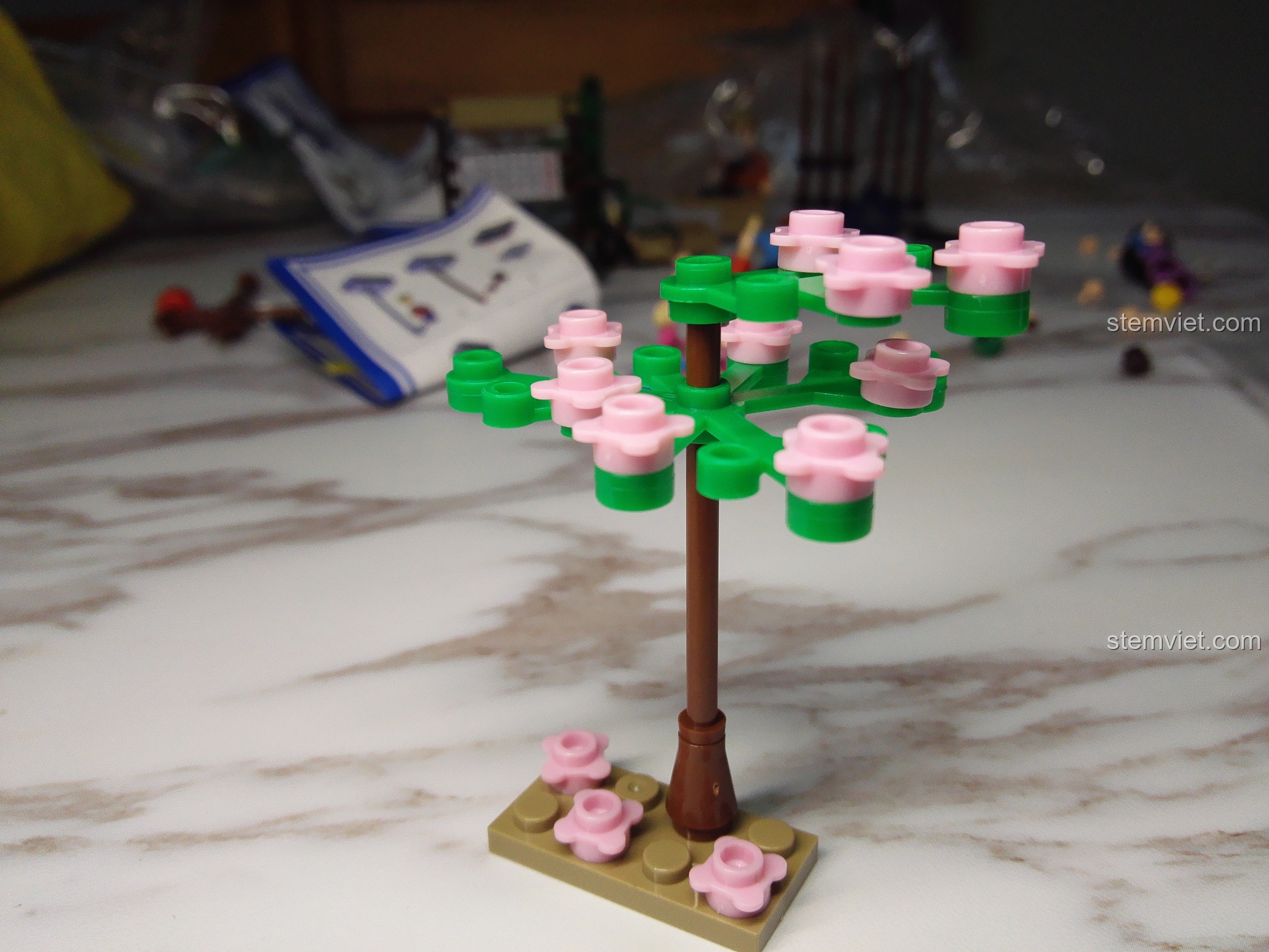 Cây hoa anh đào phụ kiện của minifigure Chúc Vô Song KAZI KY5006.