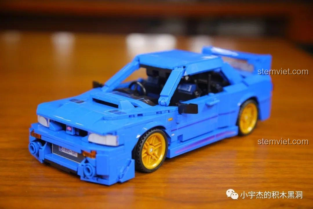Cận cảnh chi tiết phần đầu xe của bộ lắp ráp Jia Zhi 8408 Subaru Impreza 22B STi Version.