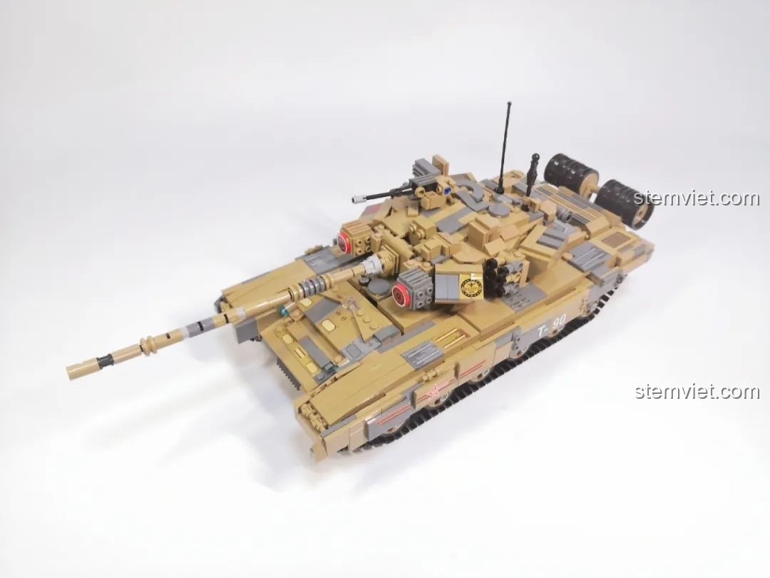 Chi tiết lắp ráp của xe tăng CaDA T-90 Tank.
