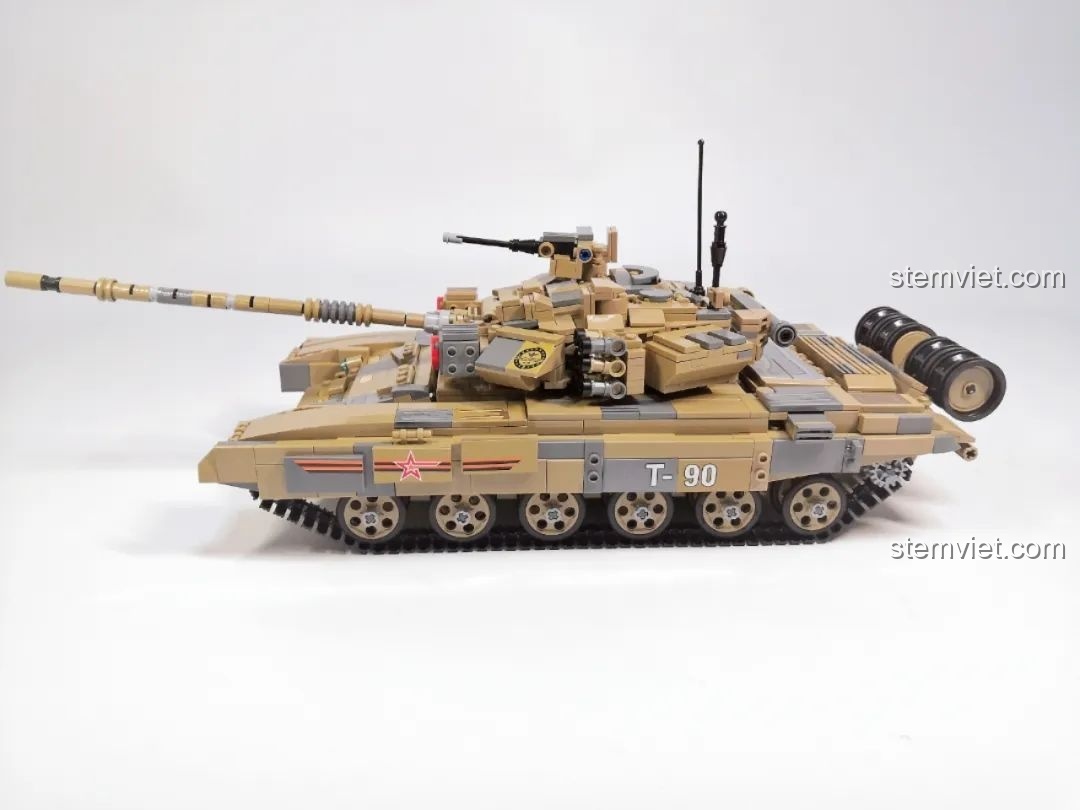 Chi tiết lắp ráp của xe tăng CaDA T-90 Tank.