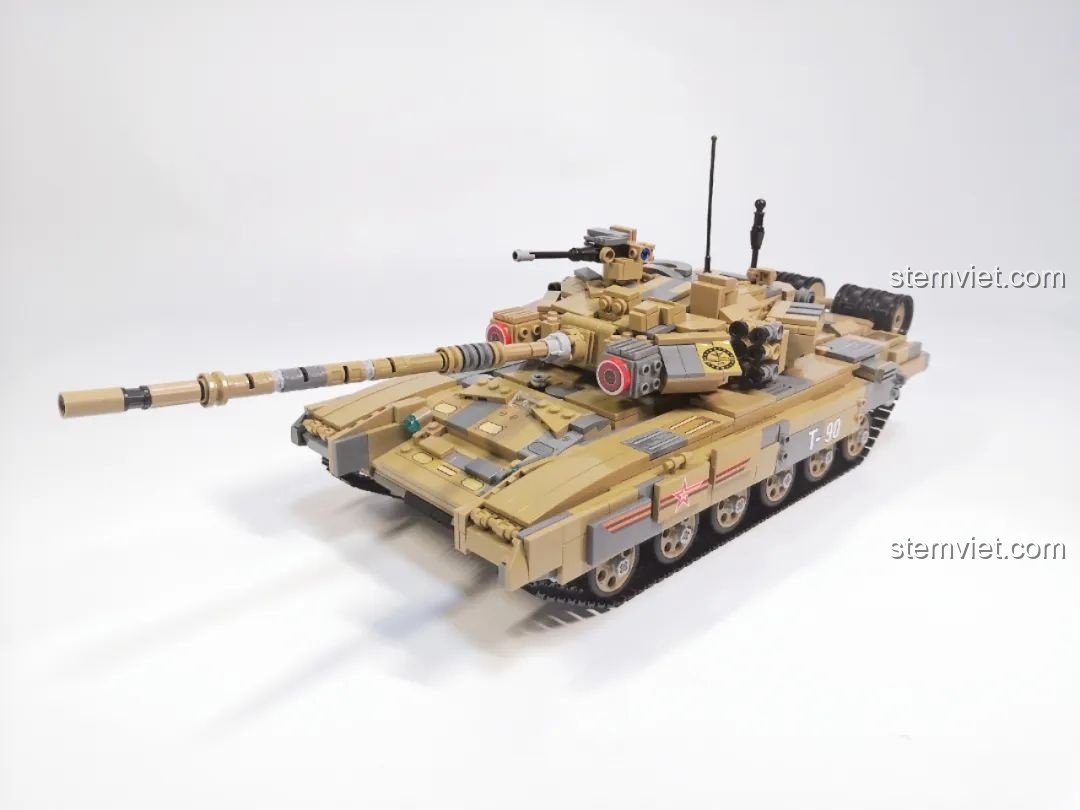 Chi tiết lắp ráp của xe tăng CaDA T-90 Tank.