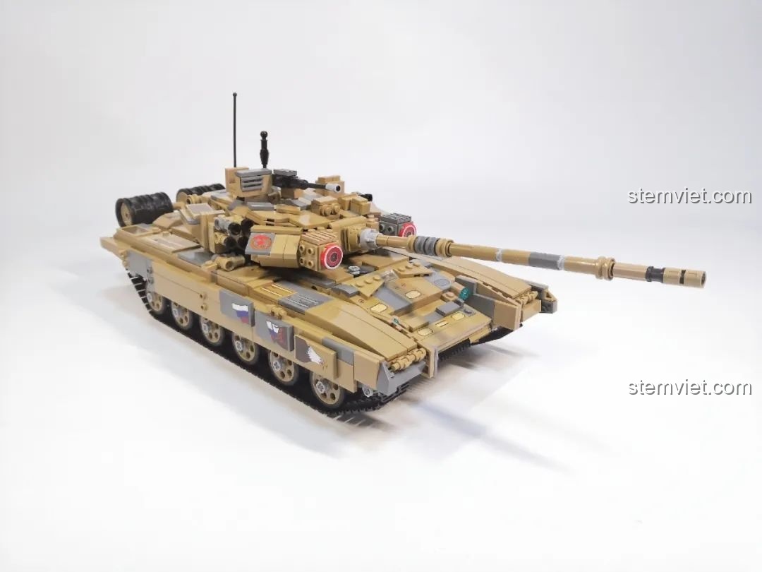 Chi tiết lắp ráp của xe tăng CaDA T-90 Tank.