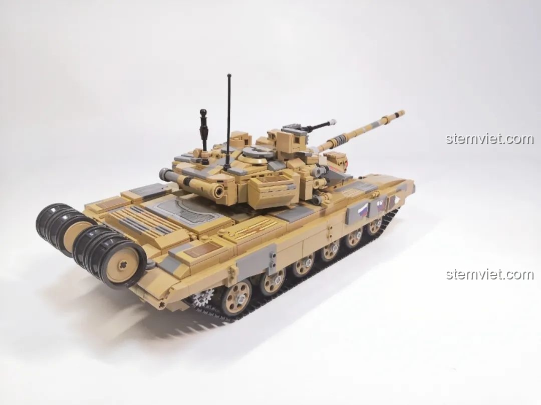 Chi tiết lắp ráp của xe tăng CaDA T-90 Tank.