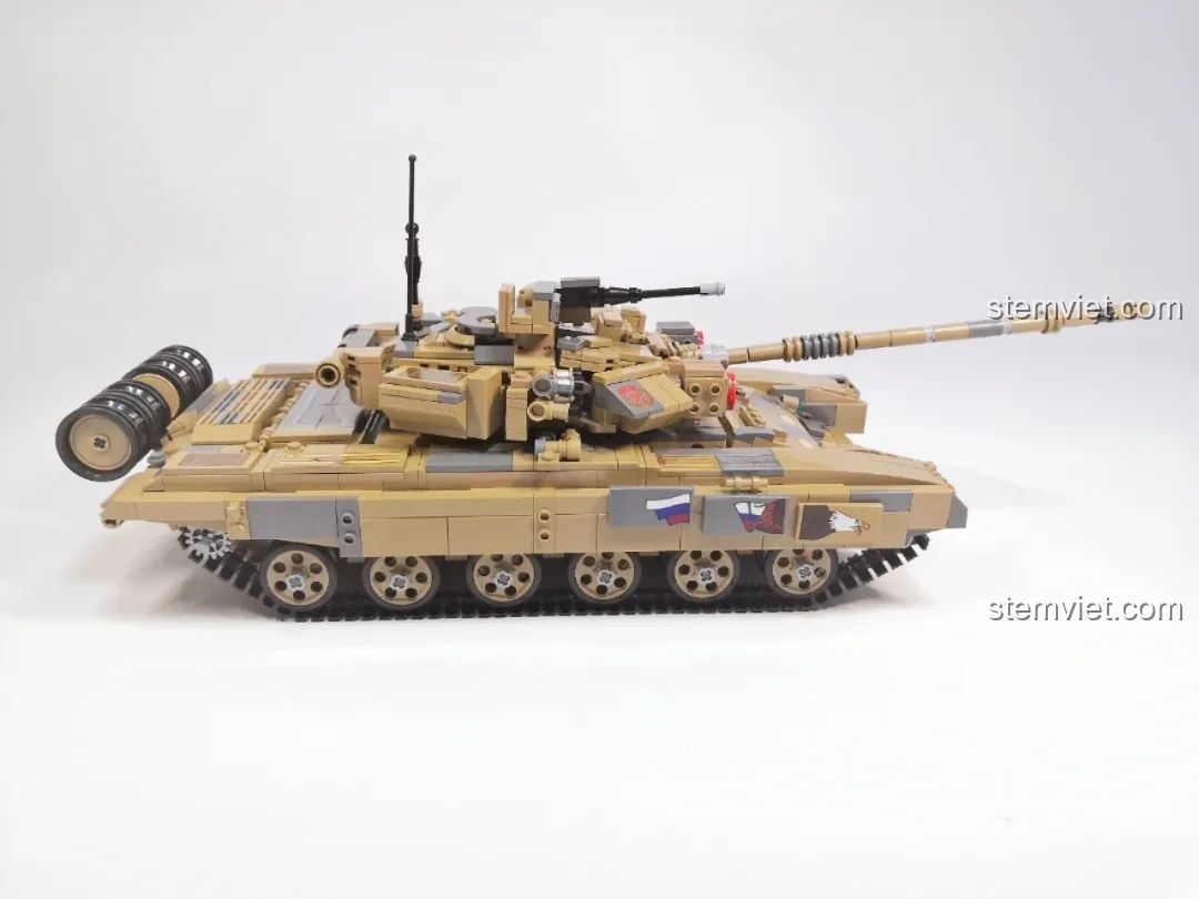 Chi tiết lắp ráp của xe tăng CaDA T-90 Tank.