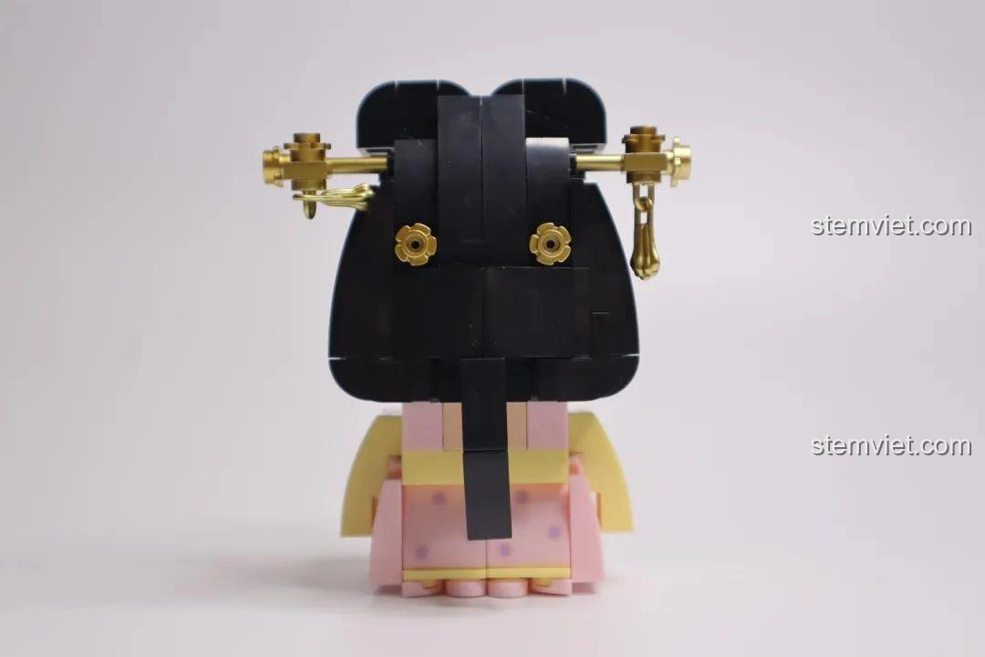 Chi tiết mặt sau mô hình Văn Thành Công Chúa Wekki 516030, bộ lắp ghép Võ Tắc Thiên cho bé 6+.