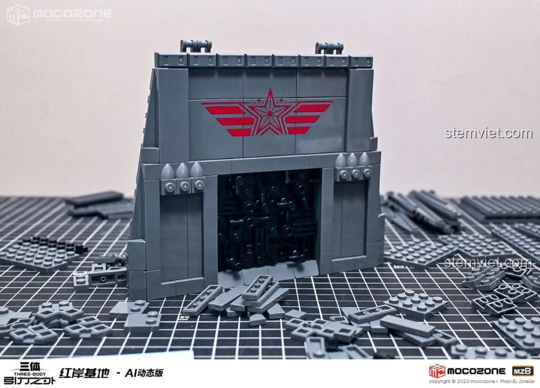 Cận cảnh các nhân vật minifigure của bộ xếp hình Hồng Ngạn Cơ Địa Tam Thể Yangheda YHD.