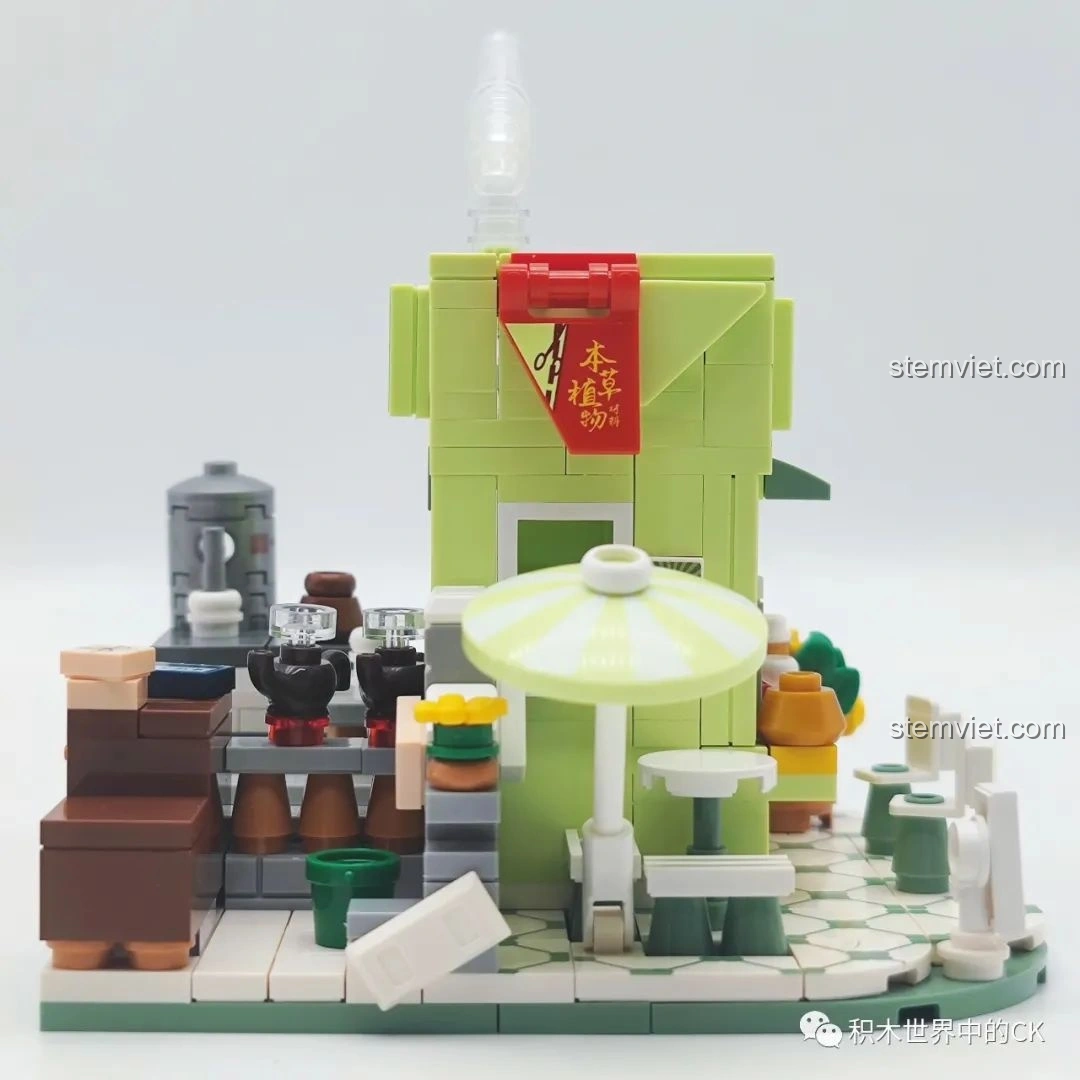 Chi tiết khu vực quầy pha chế của mô hình Quán Trà Thảo Mộc Vương Lão Cát Wekki 506051.