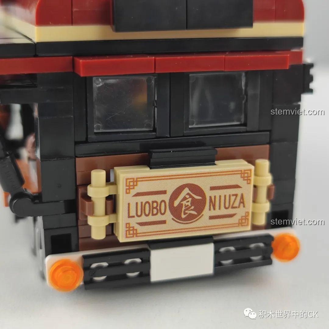 Chi tiết trang trí bên hông mô hình Zhe Gao Xe Lòng Bò Đường Phố 01003