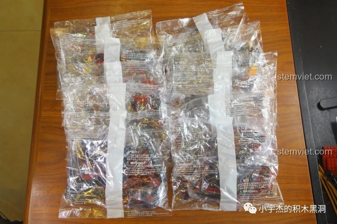 Phân loại túi mảnh ghép bộ xếp hình Tàu Cướp Biển Nữ Hoàng Anne Báo Thù 2.