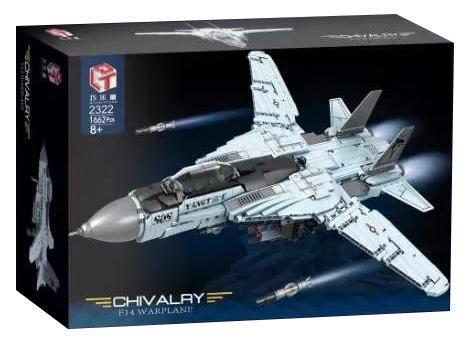 Bộ lắp ráp Chivalry 2322 Máy bay chiến đấu F-14, mô hình chiến cơ tối thượng 1662 mảnh, đồ chơi lắp ghép cho con trai 8 tuổi trở lên, giá tốt.