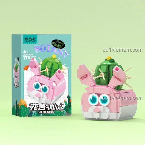 Bộ đồ chơi Chizao She 220705 Chậu Cây Cảnh Đa Năng Hình Thỏ Xương Rồng và các mô hình cây cảnh dễ thương khác
