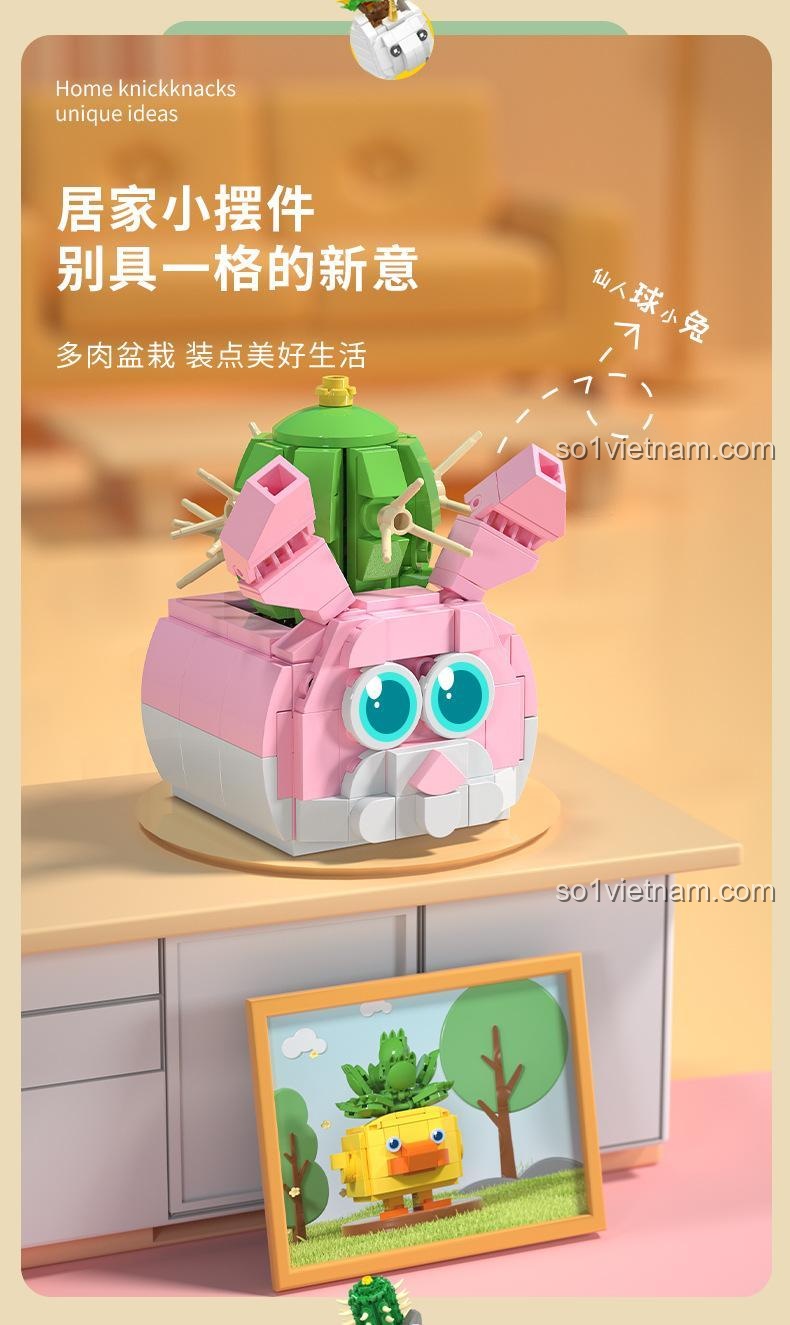 Chậu cây động vật Chizao She 220708 hình thỏ, đồ trang trí nhà cửa độc đáo, phù hợp con gái 6 tuổi, giá tiết kiệm.