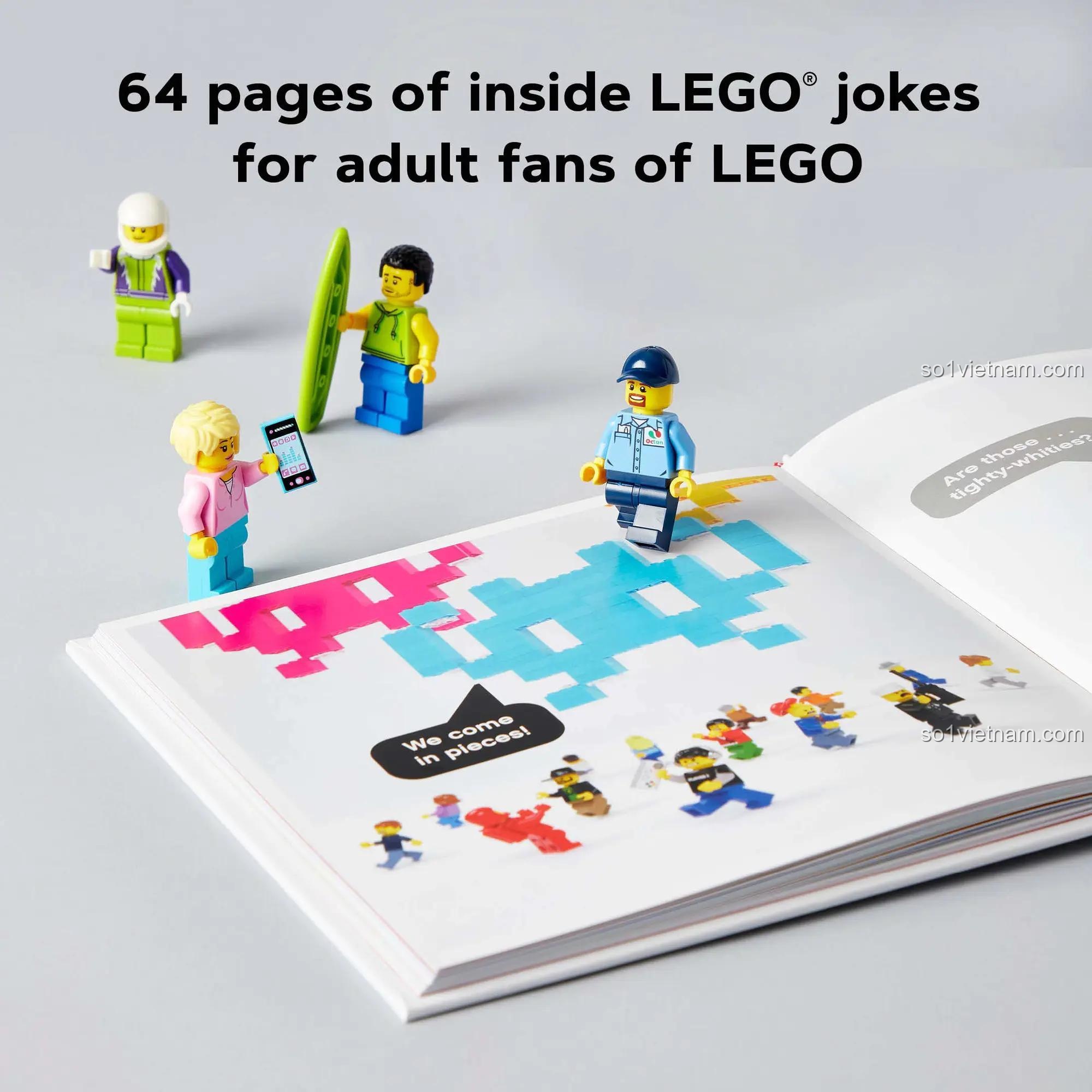 Sách hướng dẫn Minifigure LEGO® - Thế giới Minifigure LEGO® với những câu đùa nội bộ, Hài Hước Về LEGO®, giá rẻ cho mọi fan.
