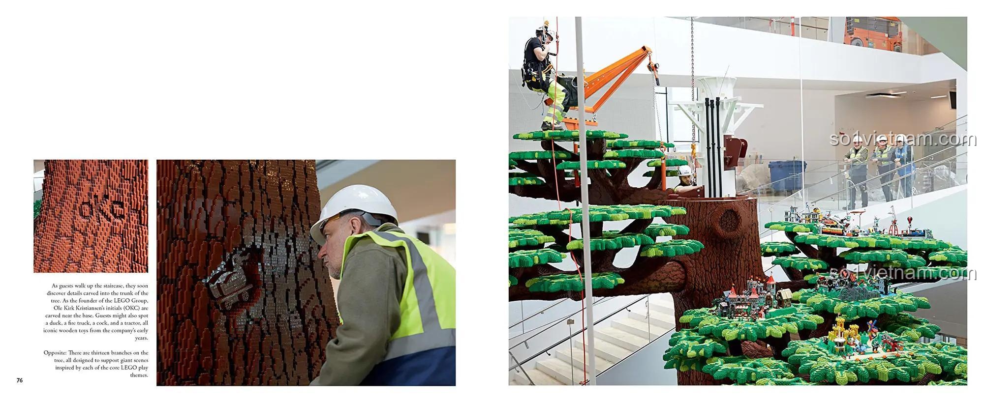 Sách Cẩm nang LEGO House Chronicle ISBN9781452182292 khám phá Cây Sáng Tạo, kiến trúc độc đáo