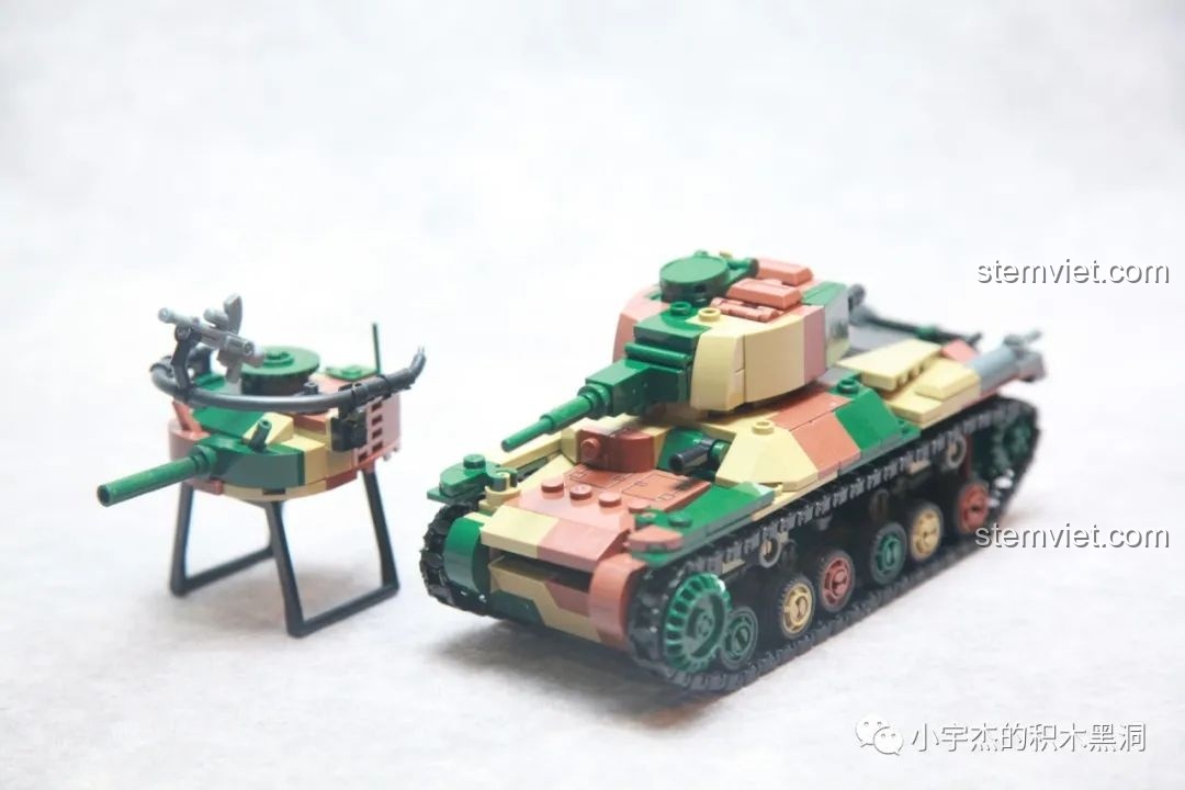 Mô hình Xe tăng Kiểu 97 Chi-Ha với tháp pháo thứ hai được lắp sẵn để thay thế.