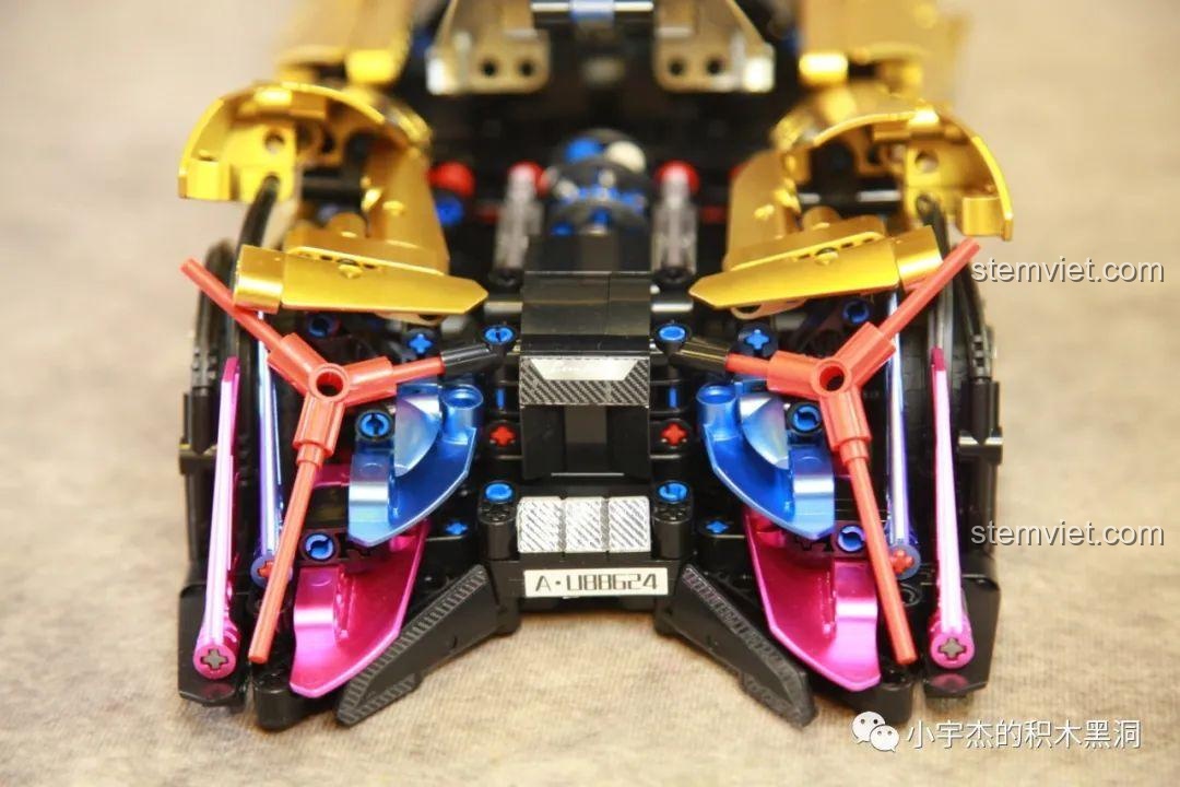 Bánh trước của xe SEMBO 701924 có chức năng đánh lái sang hai bên.