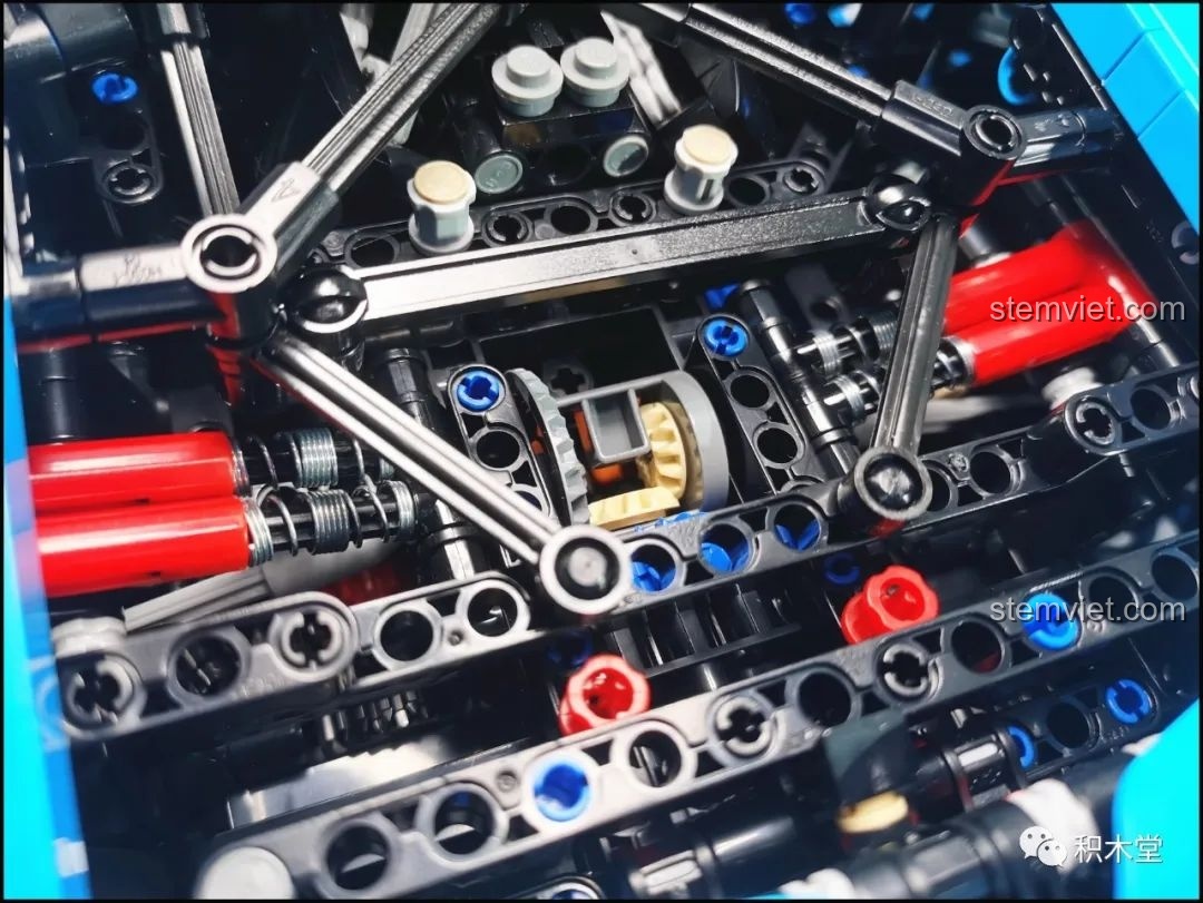 Cơ chế điều khiển cánh gió sau của bộ đồ chơi Lamborghini Centenario 'Bò Thế Kỷ' CaDA.