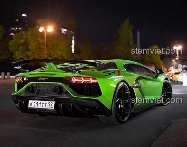 Cơ chế liên kết vô lăng và bánh trước của mô hình Feifan F10002 Lamborghini Aventador SVJ Roadster.