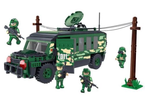 COGO 17011 Xe Chỉ Huy Tác Chiến Đặc Nhiệm Quân Giải Phóng, Xe quân sự có radar, 576 mảnh, đồ chơi lắp ghép cho bé trai 6 tuổi