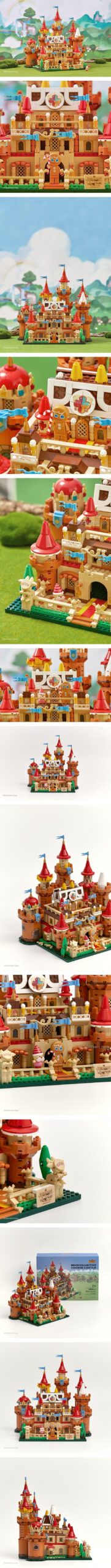 Đồ chơi giáo dục CookieRun Kingdom 001 1454 mảnh ghép, các bộ phận lâu đài bánh quy cho bé trai 7 tuổi