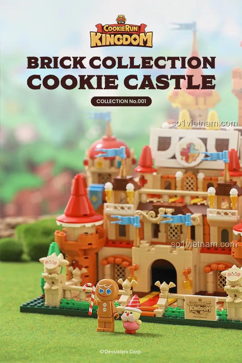 Set đồ chơi CookieRun Kingdom 001 1454 mảnh ghép, tổng thể lâu đài bánh quy cho bé trai 7 tuổi