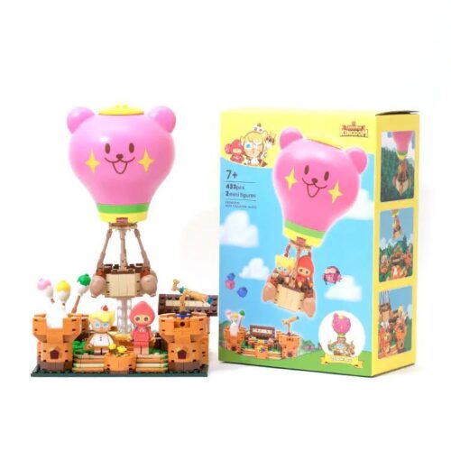 Hộp sản phẩm CookieRun Kingdom: Cầu cảng Khinh khí cầu với 433 mảnh ghép và 2 minifigure, phù hợp cho bé 7 tuổi