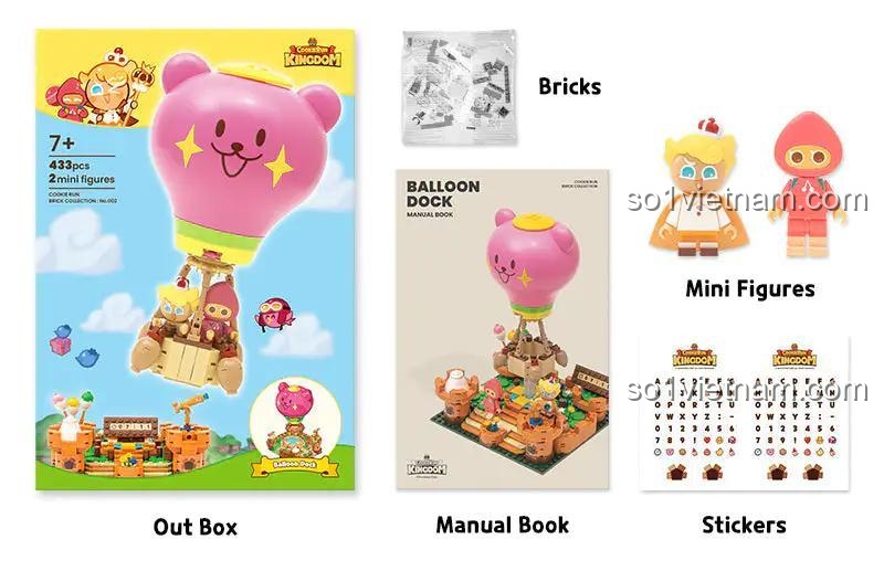 Mô hình CookieRun Kingdom: Cầu cảng Khinh khí cầu được lắp ráp bởi bàn tay