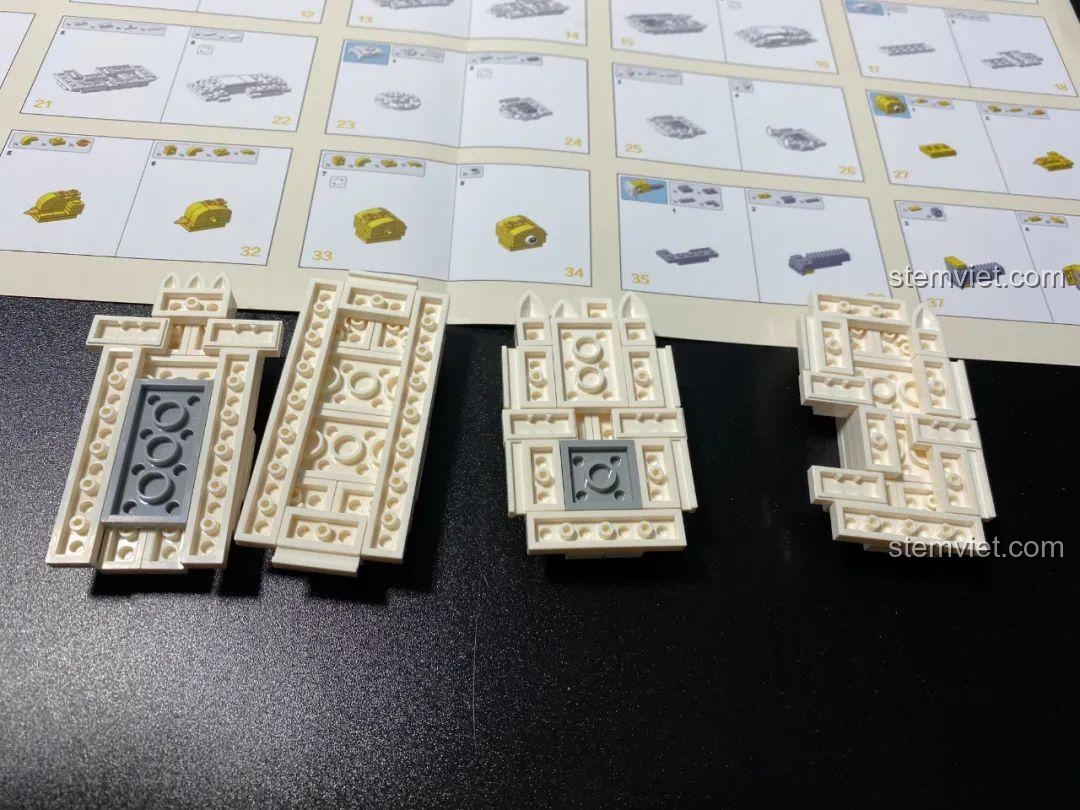 Quá trình lắp ráp các mảnh ghép tạo thành vỏ trứng của mô hình gà con nở vỏ trứng Cool Toys Trend 03.