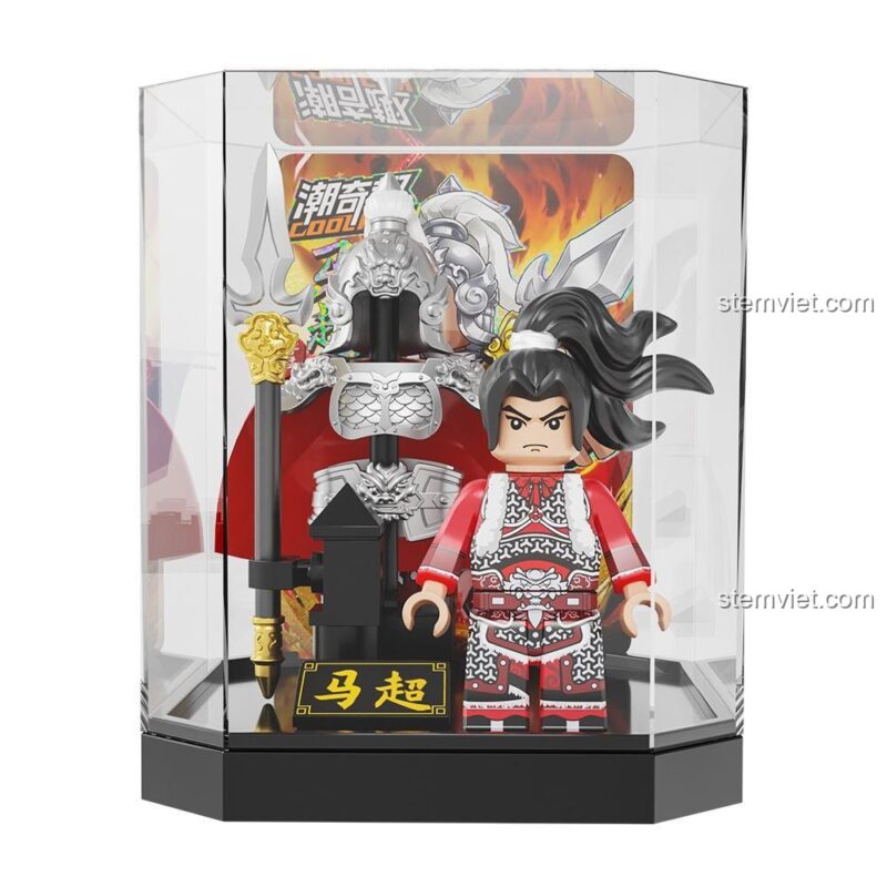 Minifigure Lã Bố, chiến thần vô địch trong bộ sưu tập Tướng Tam Quốc CoolFun, đi kèm Phương Thiên Họa Kích.
