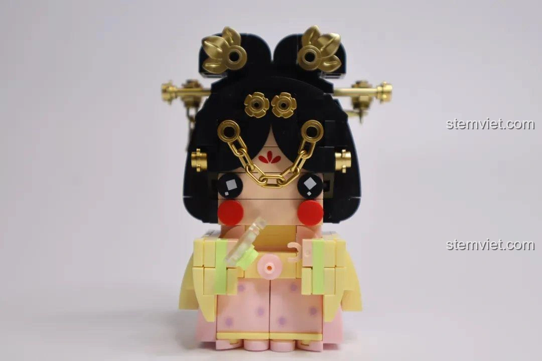 Mô hình Văn Thành Công Chúa hoàn chỉnh từ bộ lắp ghép Đại Đường Tứ Mỹ Wekki, đánh giá Wekki 516031 Bộ Lắp Ghép Công Chúa Văn Thành.