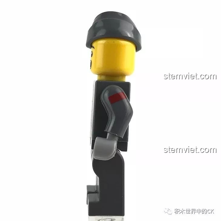 Góc nhìn bên cạnh của minifigure Lính quân đội trong bộ Enlighten 1708, thể hiện thiết kế tổng thể.
