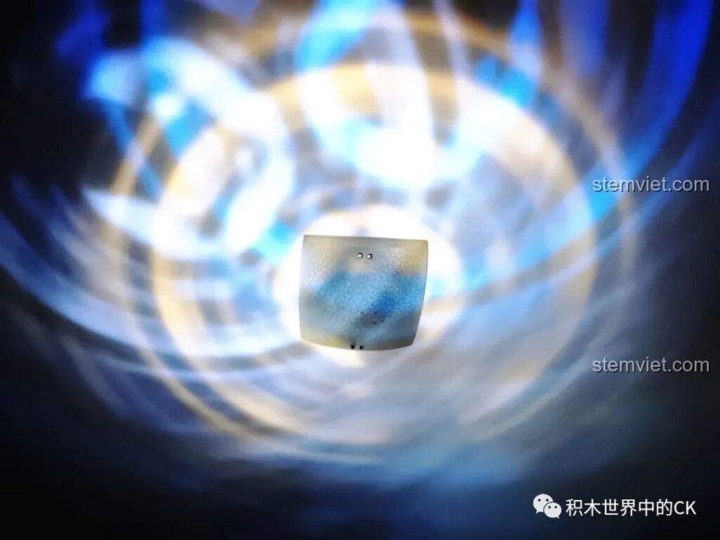 Hiệu ứng chiếu sáng bầu trời sao từ hộp nhạc thông minh JAKI JK1366, tạo không gian lãng mạn, huyền ảo. Đánh giá JAKI JK1366 Mô hình hộp nhạc tinh tú.