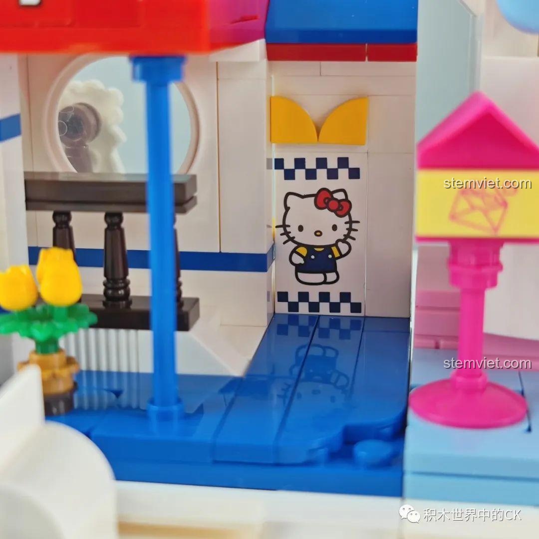 Quầy kem và đồ uống bên ngoài mô hình Sweet Dream Ice Cream House Keeppley K20808 My Melody.